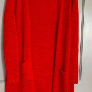 Bright Orange Cardigan